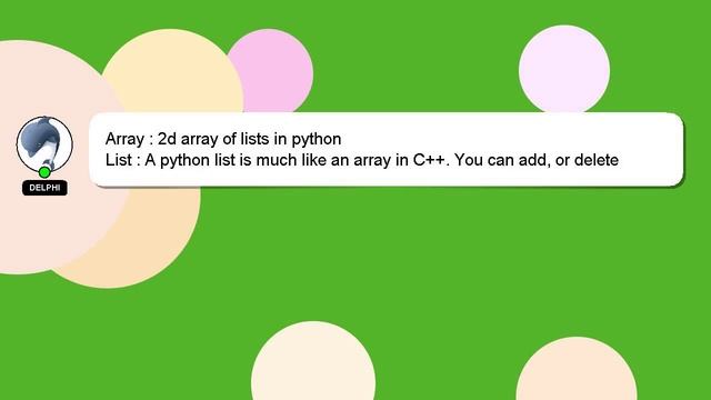 Array : 2d array of lists in python смотреть онлайн