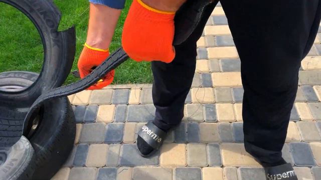 ЛЕБЕДЬ ИЗ ШИНЫ своими руками. Как сделать лебедя из покрышки. DIY car tire swan смотреть онлайн