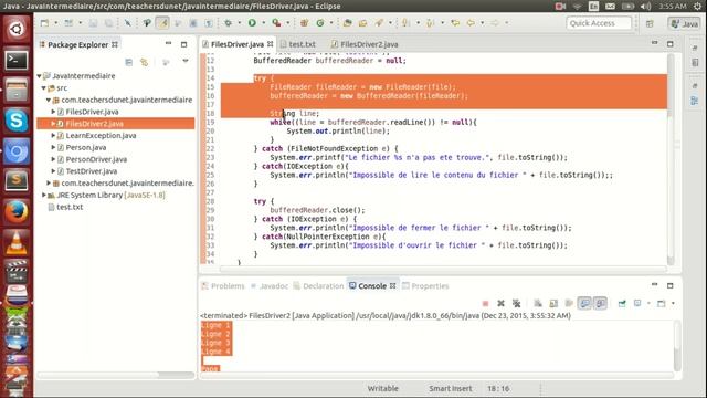 JAVA (Intermédiaire) - 82 - Try with Resources (Partie 1/3) смотреть онлайн
