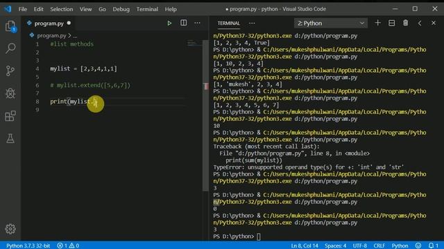 7 - list methods in python | python tutorial in hindi смотреть онлайн