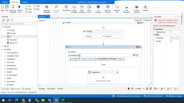 Цикл For Each Row - UiPath смотреть онлайн