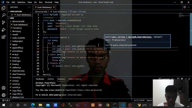 #39 Membuat database dengan MariaDB dan Node js смотреть онлайн