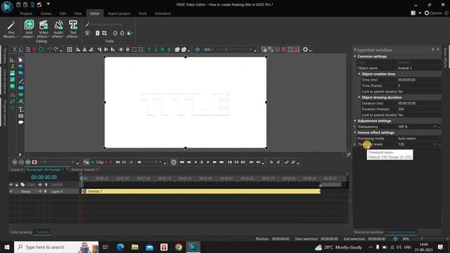 How to create flashing title in VSDC Video Editor смотреть онлайн