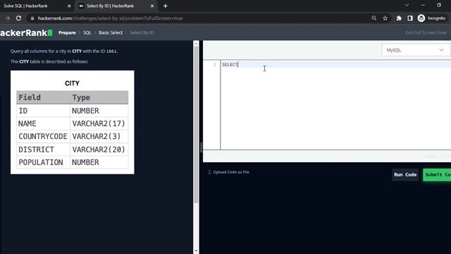 #hackerranksolutions SQL Question 4 - SELECT By ID | #learnsql Queries | #sqlqueriesfordatanalysis смотреть онлайн