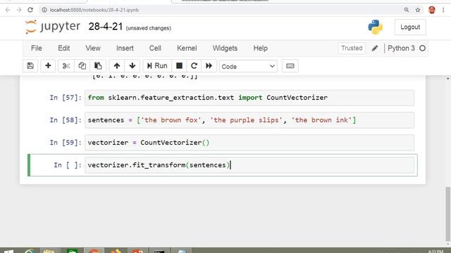 144. Using sklearn for bag of words encoding of text смотреть онлайн