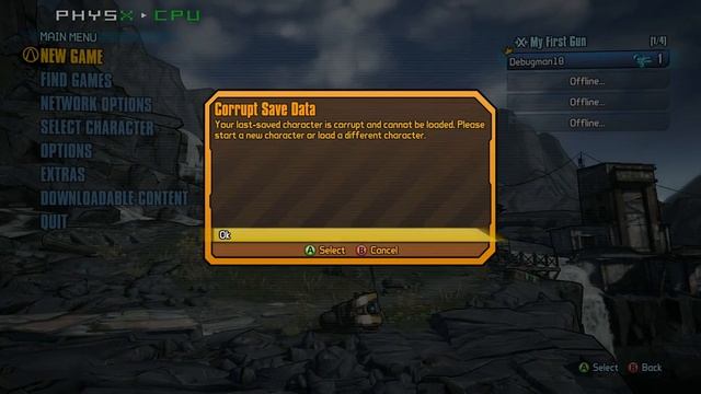 HELP BORDERLANDS 2 LOST ALL MY GAME PLAY CORRUPTED DATA !!!!!! смотреть онлайн