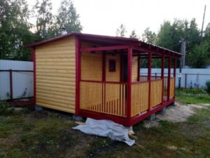 готовая Баня с террасой