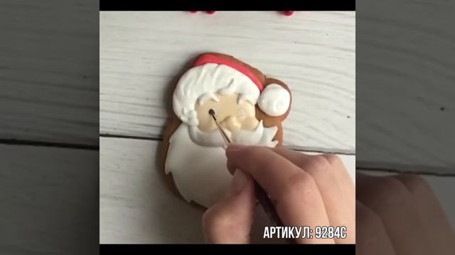 Лицо Санты — роспись пряника смотреть онлайн