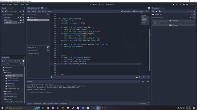 Velocity and Bullets | Godot Tutorials | GameDev with Drew смотреть онлайн