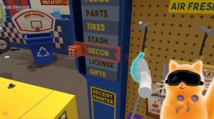 СИМУЛЯТОР АВТОМЕХАНИКА В ИГРЕ Job Simulator VR Кот Джем ремонтирует автомобили в очках реальности
