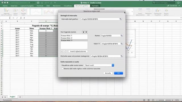 Excel per Mac: Come realizzare Grafici a Linee. смотреть онлайн
