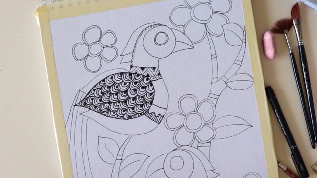 Madhubani Painting for Beginners/Indian Art Form смотреть онлайн