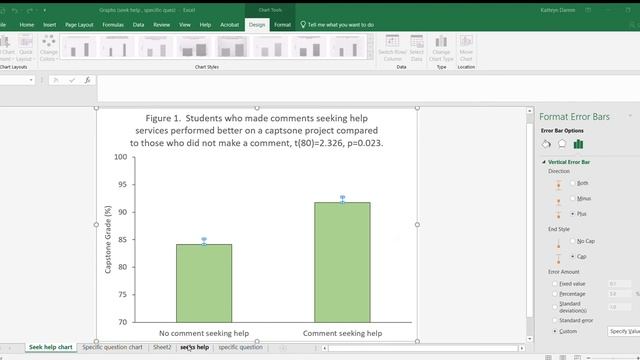 Inserting Error Bars for each condition in Excel смотреть онлайн