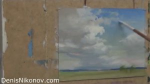 Как нарисовать небо. Облака маслом