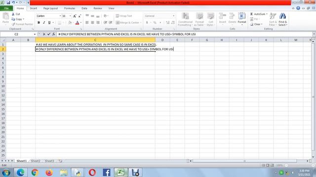 #OPERATORS FUNCTION#PYTHON AND MS EXCEL....... смотреть онлайн