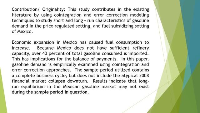 Microeconomic Gasoline Consumption Anomalies in Mexico 1997 2007 AEFR 54 709 722 смотреть онлайн