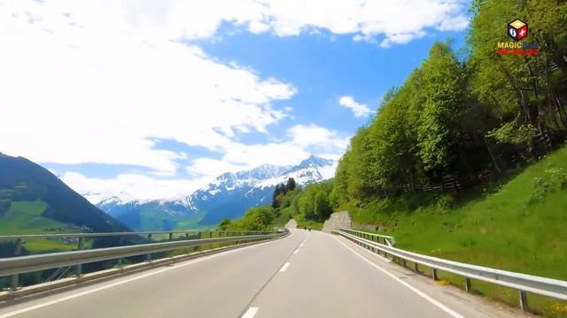 Relaxing Road Trip Series In Switzerland ?? Ep#12 - Scenic Drive From Disentis To Sedrun Graubünden
