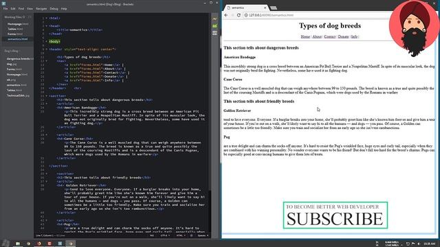 HTML Tutorial in Hindi - 09 - Semantics, Section, Article, Header, Nav, Footer, Figure, Figcaption смотреть онлайн