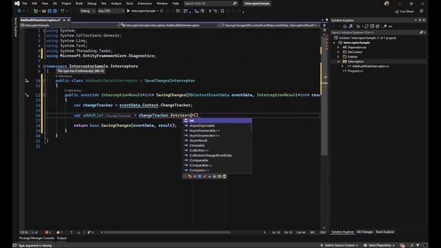 How to config interceptor in asp.net core(entity framework) смотреть онлайн