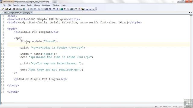 0103 Simple PHP Program Dynamic Web Design with PHP and MySQL смотреть онлайн