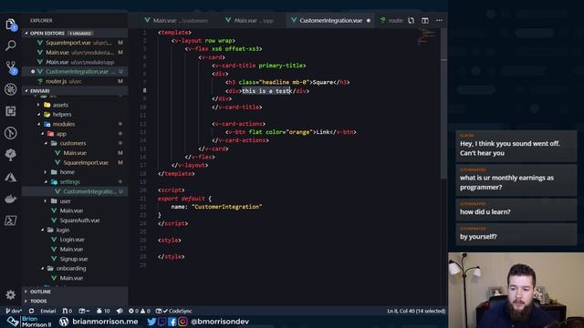 Building a web app live with JavaScript using NodeJS and VueJS смотреть онлайн