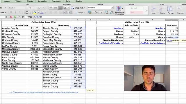 009 How to Calculate the Mean, Median, Mode and Standard Deviation for a Data Set (Using Excel) смотреть онлайн