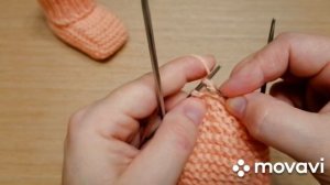Бесшовные пинетки спицами.(3-6 мес.) Seamless booties with knitting needles (3-6 months).