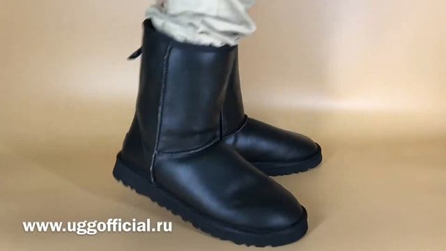 Обзор мужских угг на молнии UGG One Zip Leather Black! Как смотрятся на ногах. смотреть онлайн