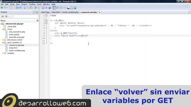 Paso de variables por URL (GET) en PHP, segunda parte смотреть онлайн