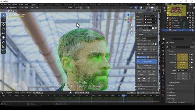 GeoTracker Tutorial : Tracking Head With GeoTracker : 3D Object Tracking For Blender