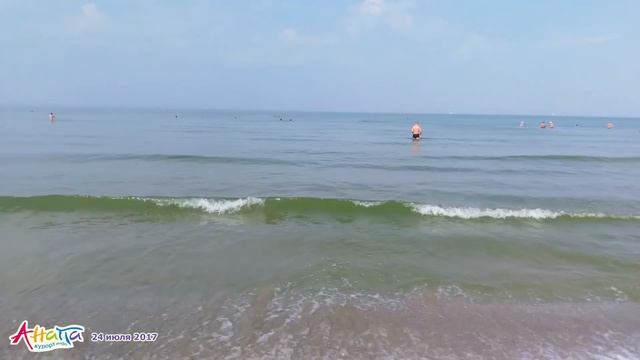 Анапа погода 24.07.2017, пляж Кристалл, море, температура воды смотреть онлайн