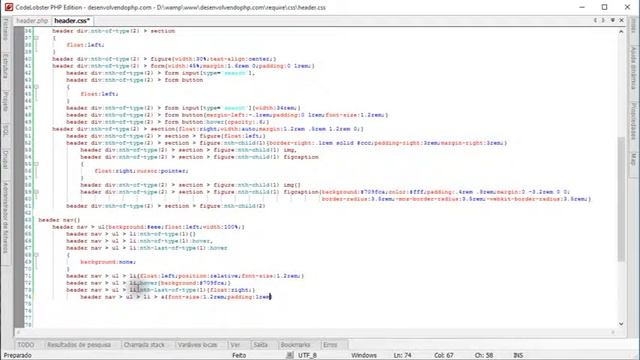 41a PHP Criando Menu Horizontal CSS3, Header, do Projeto Loja Virtual desenvolvendoPHP1 смотреть онлайн