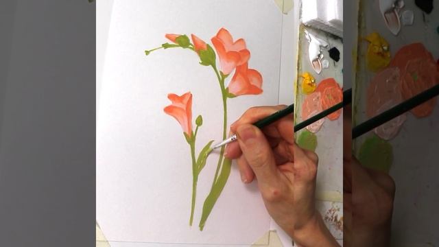 Цветы акрилом смотреть онлайн