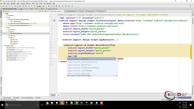 Android Studio Tutorial - Collapsing Toolbar Layout android смотреть онлайн