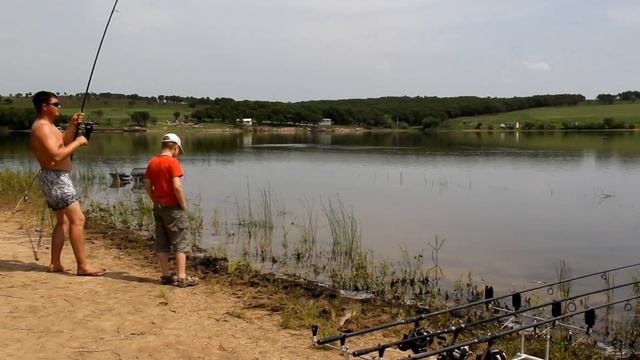Вываживание сазана 10кг.Приморский край. смотреть онлайн