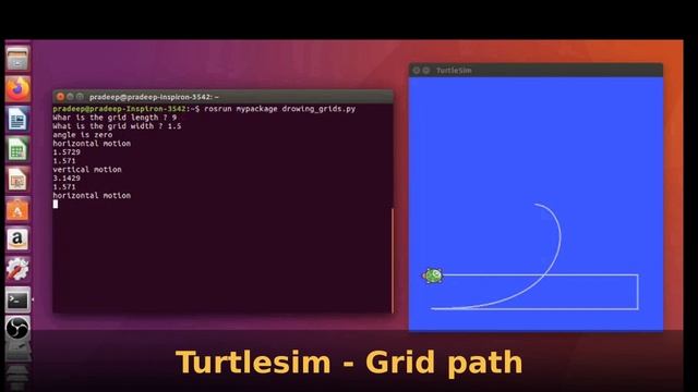 ROS tutorial: turtlesim move in circle, grid and square path смотреть онлайн