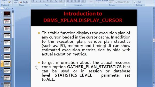 Review Actual Plan using DBMS_XPLAN.DISPLAY_CURSOR PART -1 смотреть онлайн