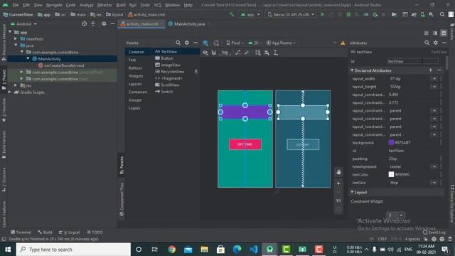 Make Simple Current Time app in Android Studio | #AndroidDevelopment Tutorial in Hindi |Part 7| смотреть онлайн