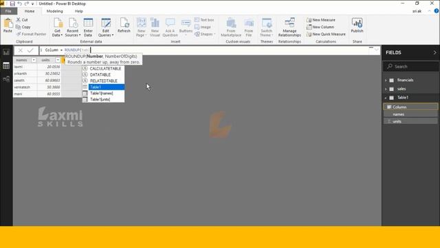 ROUNDUP function (DAX) - DAX ROUNDUP function | DAX Training In Power BI Desktop смотреть онлайн