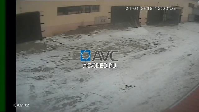Камера видеонаблюдения на территории склада, камера AVC-7600 (рабочий процесс #1) смотреть онлайн