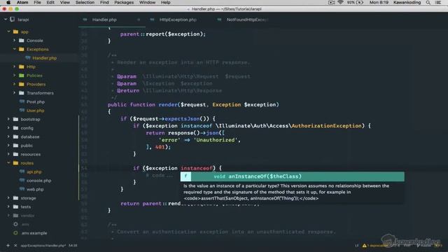 Membuat RESTful API dengan Laravel - 13 Handling Exception смотреть онлайн