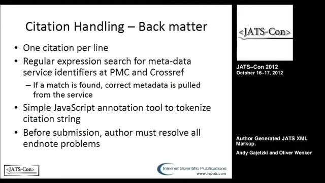 Author Generated JATS XML Markup. смотреть онлайн