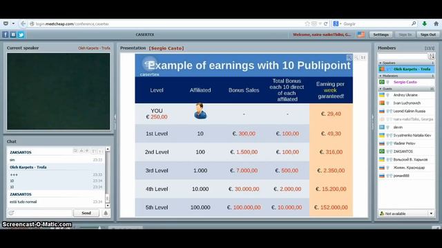 Sergio Casto Закрытая презентация нового маркетинга Publipoint от мая 2013 года. смотреть онлайн