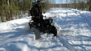 Квадроцикл Стелс Леопард  500 YS первые 152 км., испытание лебёдки.