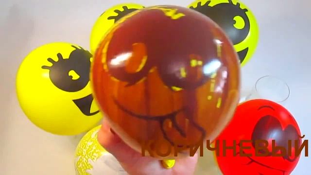 Воздушные Шарики Учим цвета с шариками Рисуем гуашью на цветных шариках Развивающая Песня Про шарик смотреть онлайн
