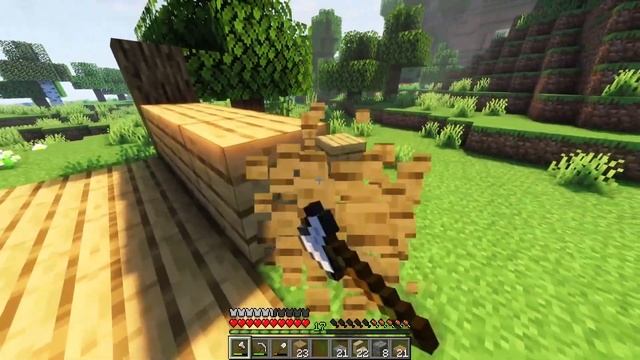 Ванильное выживание в Minecraft #8 | Начали постройку дома! #minecraft  #minecraftshorts