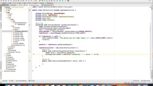 Learn to create a Luminosity Detector App with Android Studio смотреть онлайн