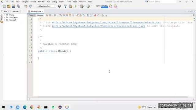 CORE JAVA tutorials || Demo - 3 || by Mr. Prakash Babu On 20-04-2022 @11:30AM IST смотреть онлайн