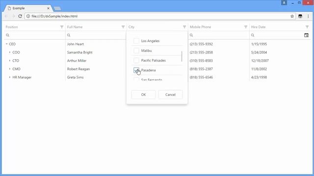 DevExtreme: Filtering with the HTML5 TreeList смотреть онлайн