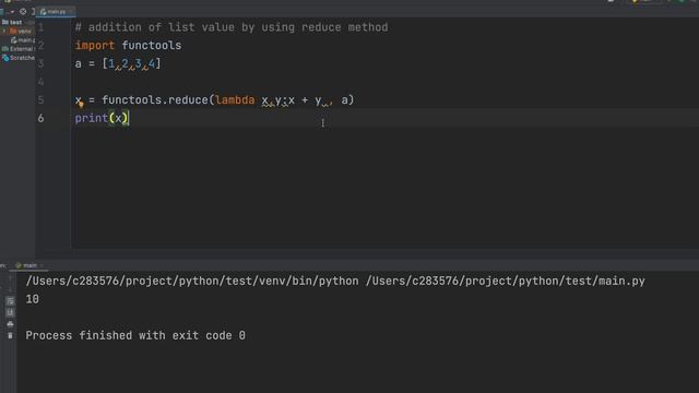 addition of list value in python using reduce method | Python | Tutorial | Interview question смотреть онлайн